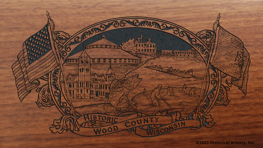 Wood County Wisconsin Engraved Rifle