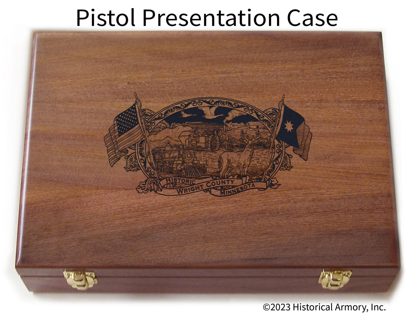 Wright County Minnesota Engraved .45 Auto Ruger 1911 Presentation Case
