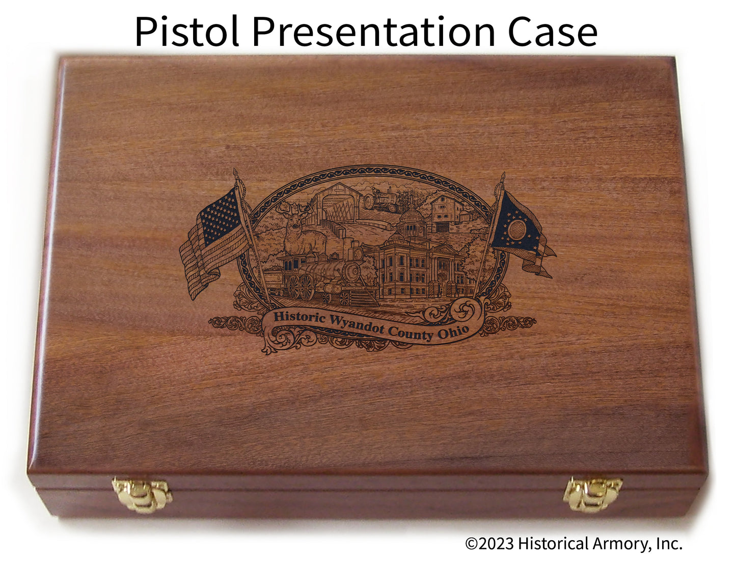 Wyandot County Ohio Engraved .45 Auto Ruger 1911 Presentation Case
