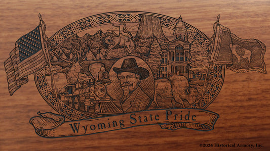 Wyoming State Pride Engraved Rifle