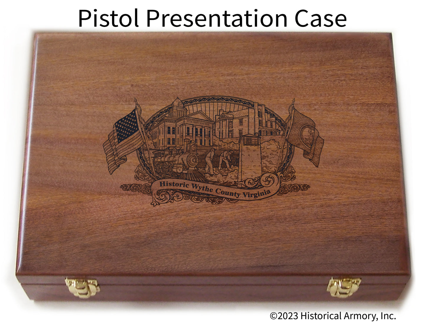 Wythe County Virginia Engraved .45 Auto Ruger 1911 Presentation Case