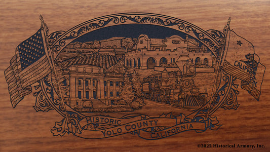Yolo County California Engraved Rifle Buttstock