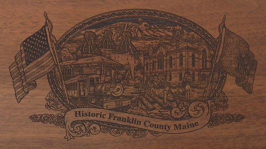 Franklin county maine engraved rifle buttstock