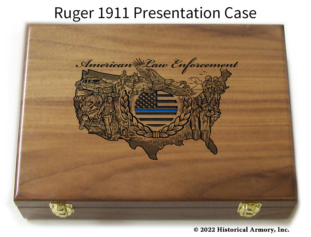 American Law Enforcement Engraved 1911 Presentation Case