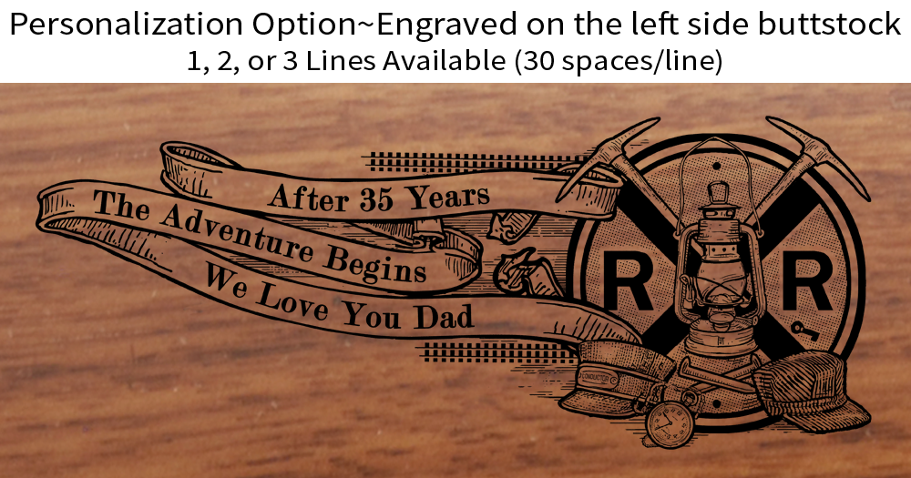 Personalize with your own wording American Railroad Henry Rifle