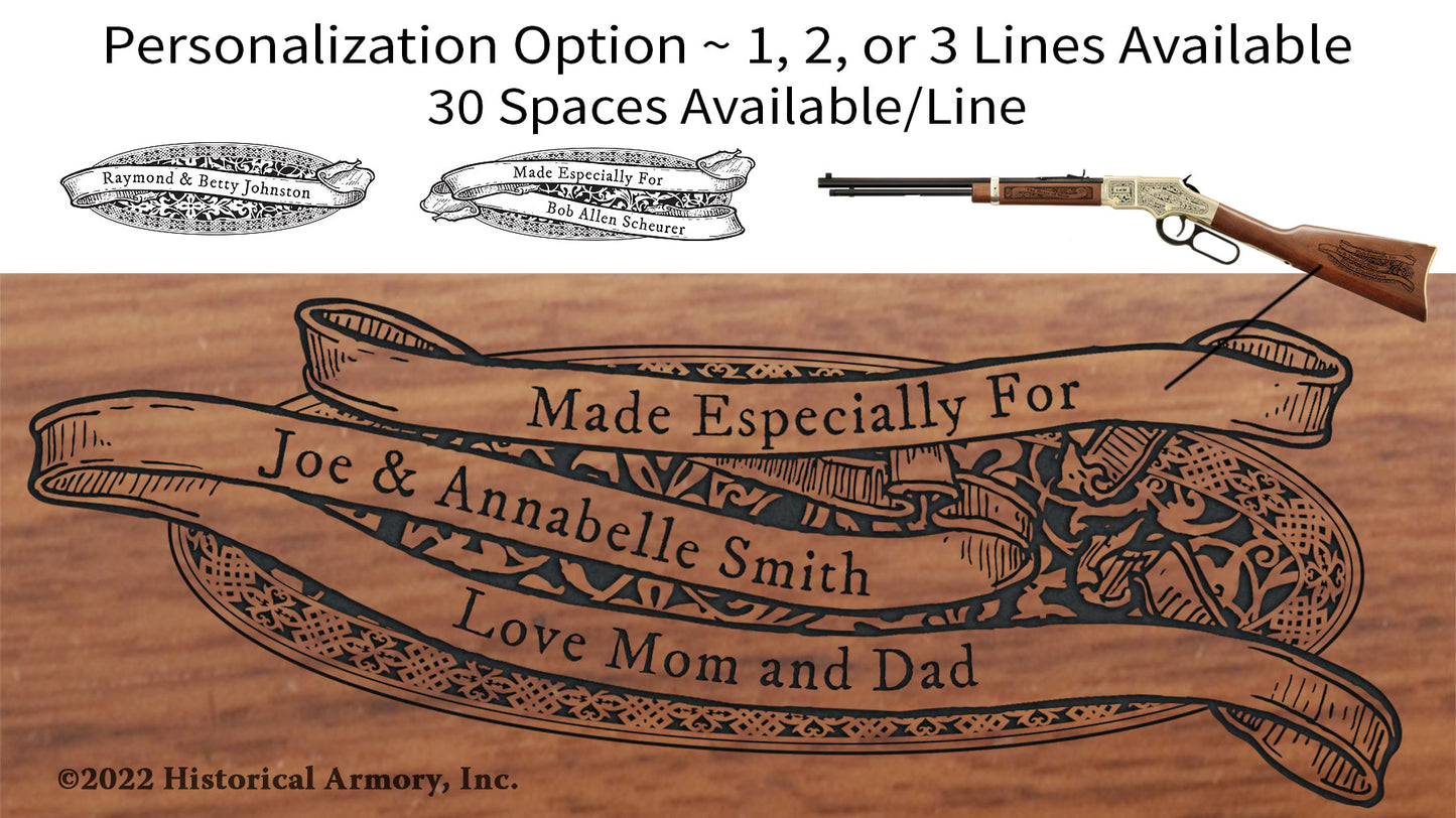 Delaware State Pride Engraved Rifle Personalization