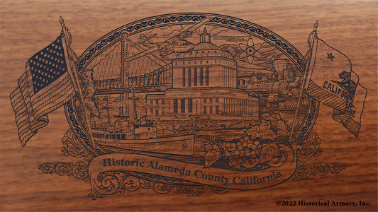 Alameda County California Engraved Rifle Buttstock