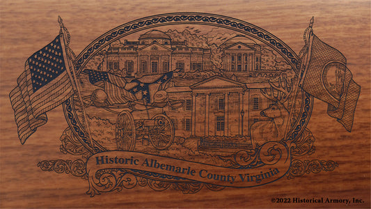 Albemarle County Virginia Engraved Rifle Buttstock