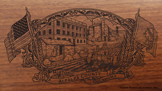 Alfalfa County Oklahoma Engraved Rifle