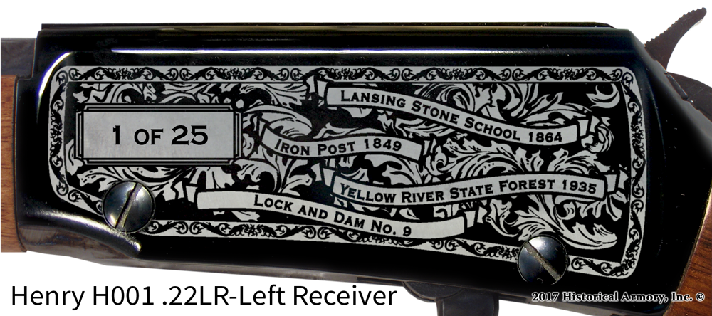 Allamakee County Iowa Engraved Rifle