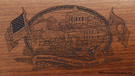 Alleghany County Virginia Engraved Rifle Buttstock