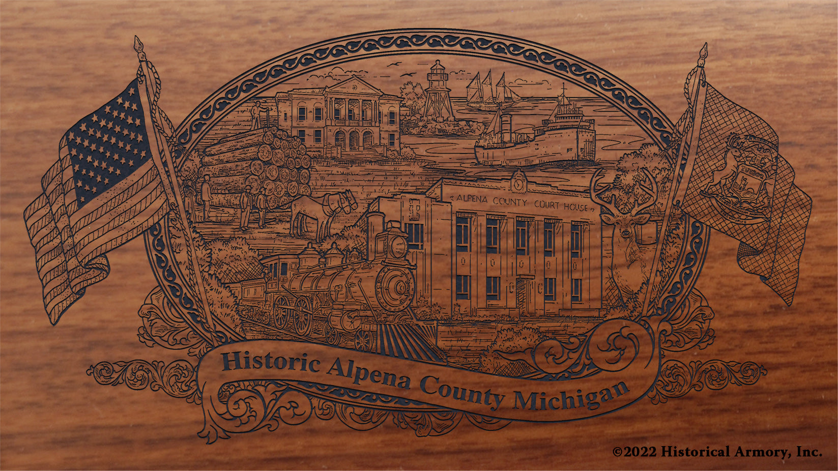 Alpena County Michigan Engraved Rifle – Historical Armory