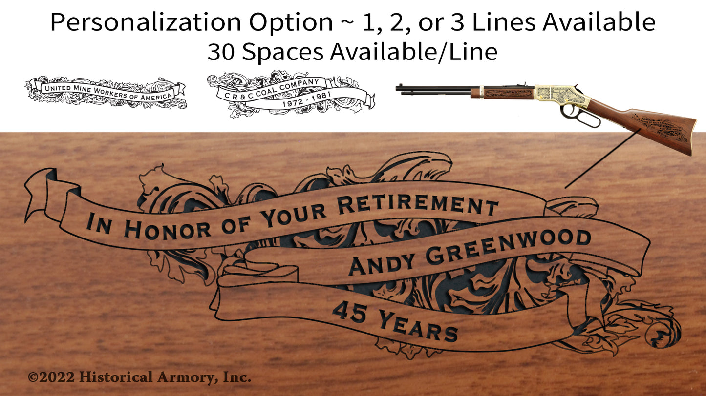 American Coal Miner Limited Edition Engraved Rifle