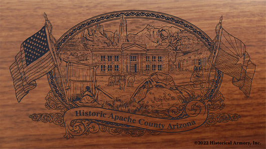 Apache County Arizona Engraved Rifle Buttstock