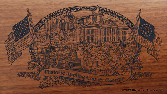 Appling County Georgia Engraved Rifle Buttstock