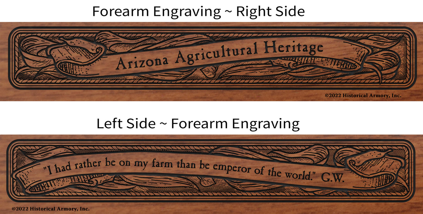 Arizona Agricultural Heritage Engraved Rifle Forearm
