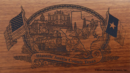 Engraved artwork | History of Austin County Texas | Historical Armory