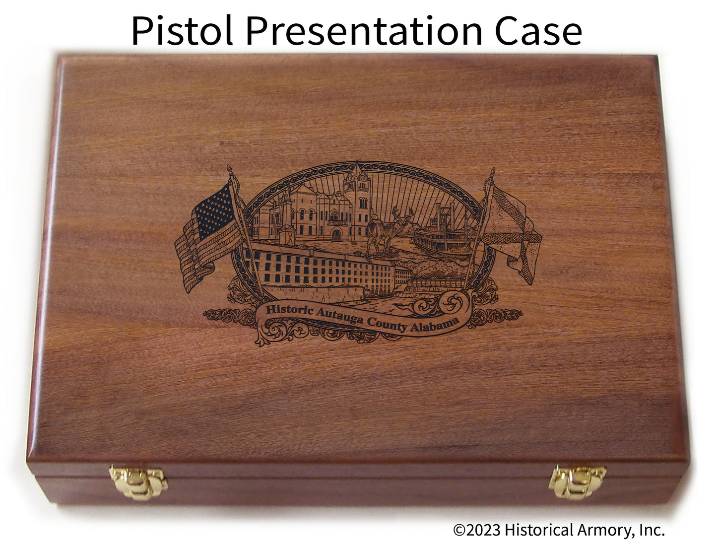 Autauga County Alabama Engraved .45 Auto Ruger 1911 Presentation Case