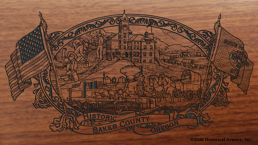 Baker County Oregon Engraved Rifle
