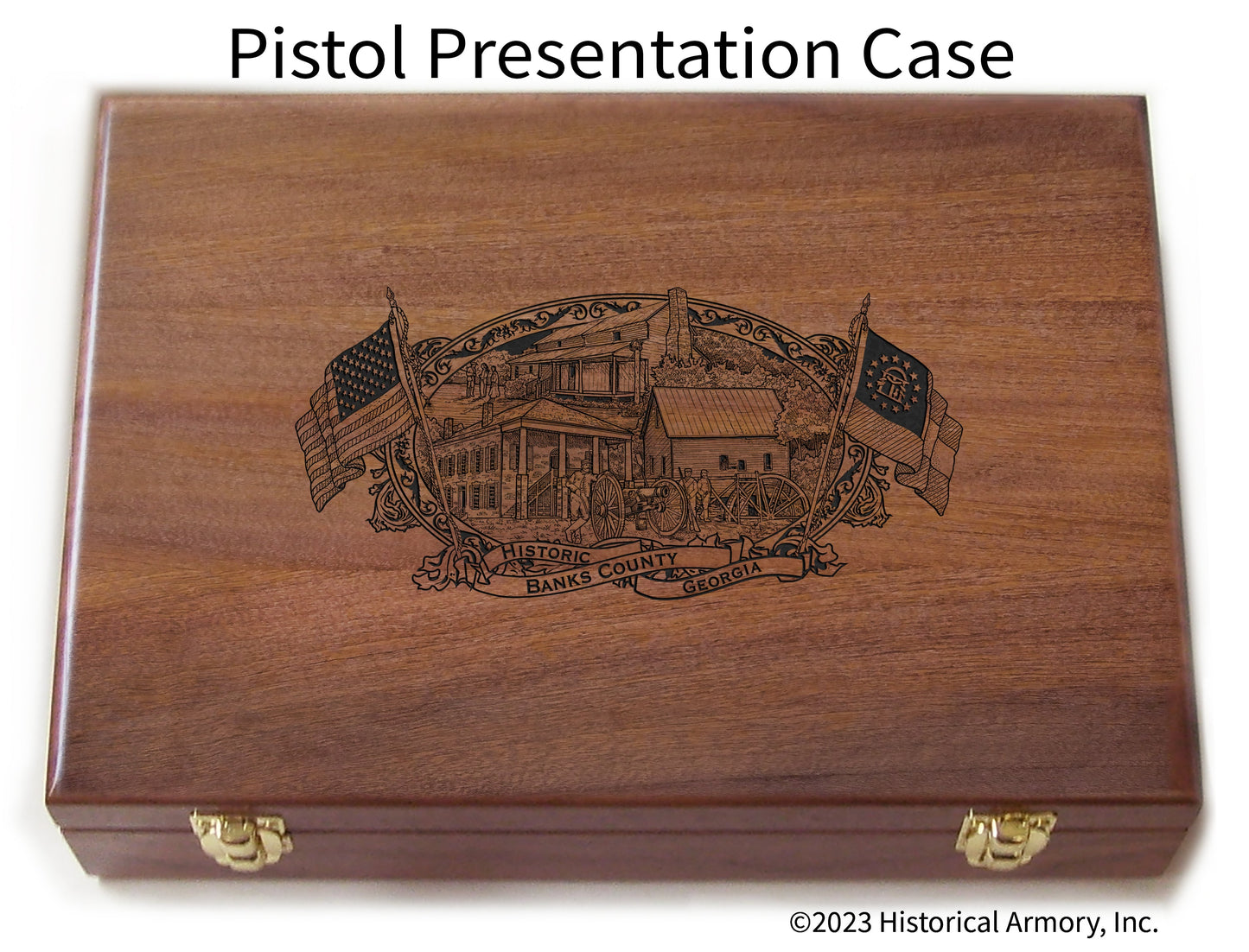 Banks County Georgia Engraved .45 Auto Ruger 1911 Presentation Case