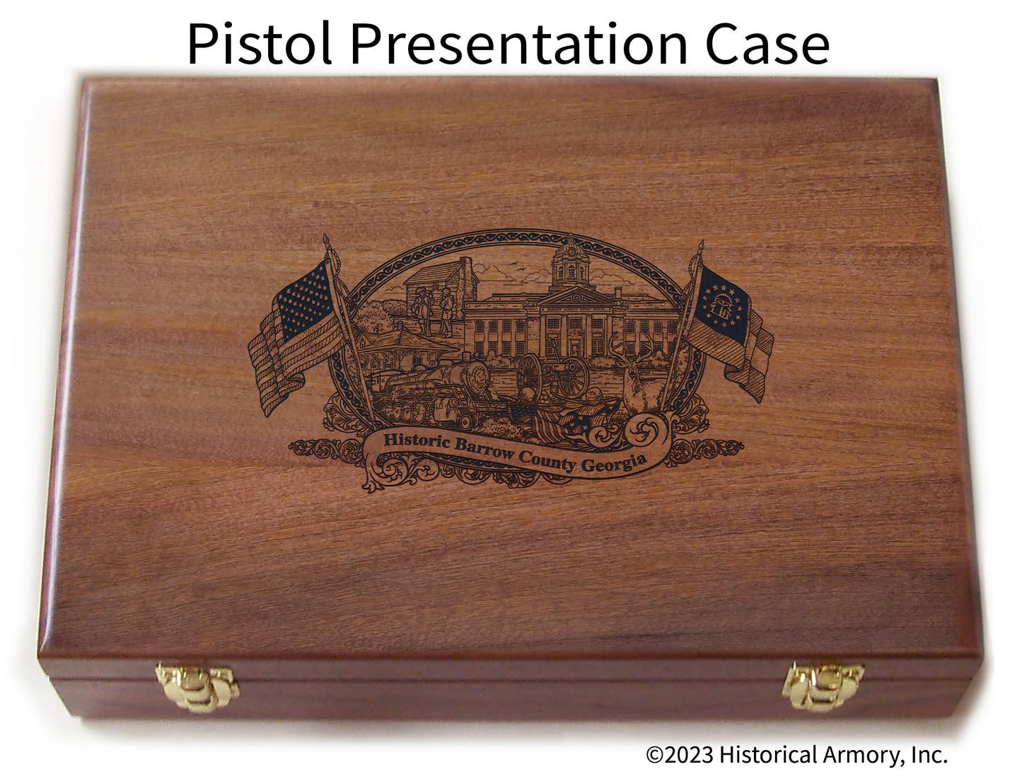 Barrow County Georgia Engraved .45 Auto Ruger 1911 Presentation Case