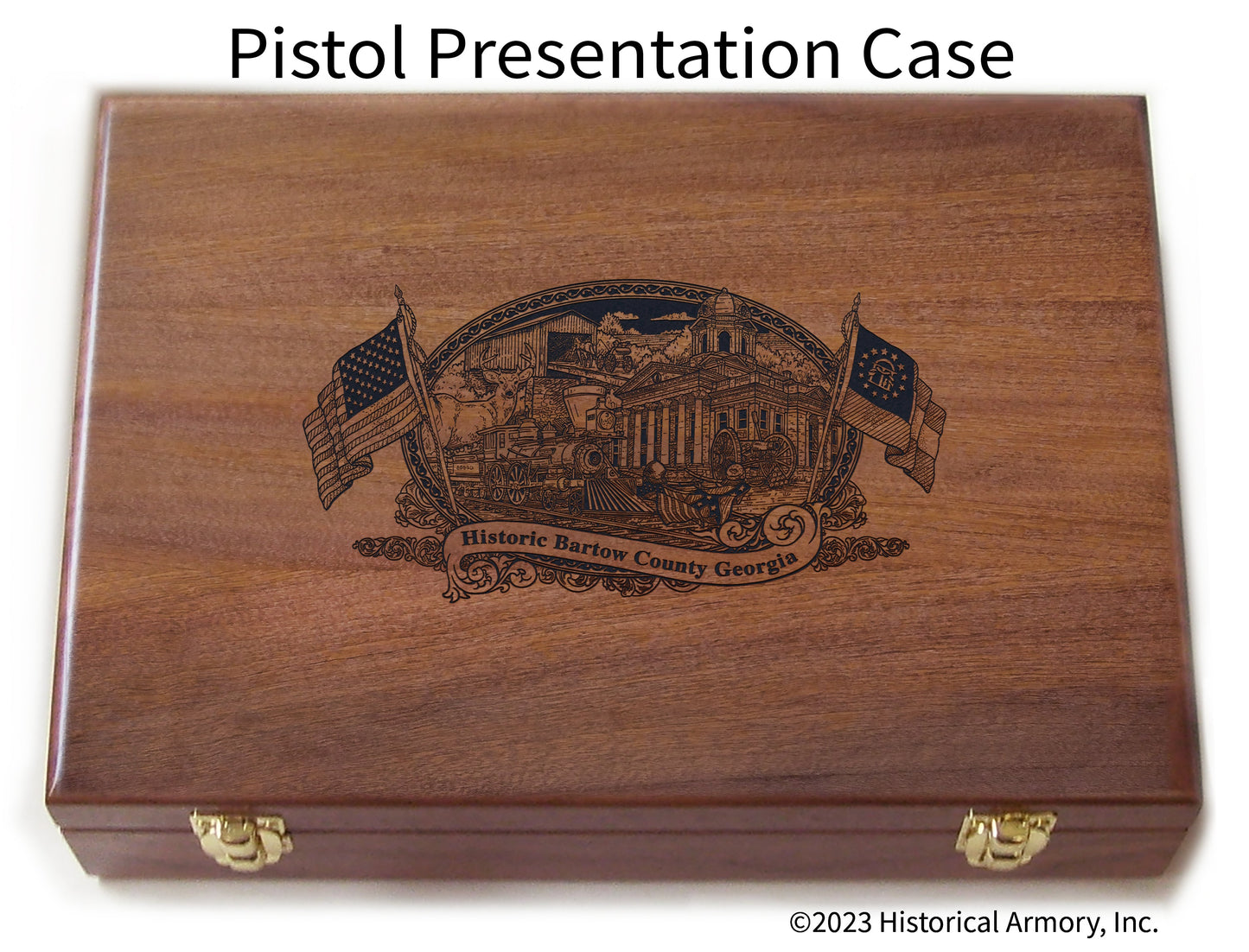Bartow County Georgia Engraved .45 Auto Ruger 1911 Presentation Case