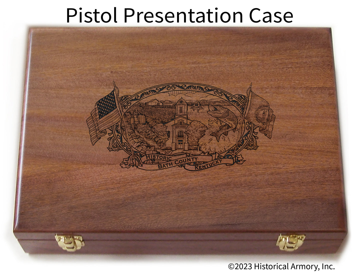 Bath County Kentucky Engraved .45 Auto Ruger 1911 Presentation Case