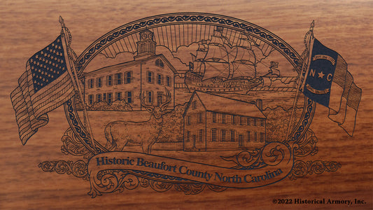 Beaufort County North Carolina Engraved Rifle Buttstock