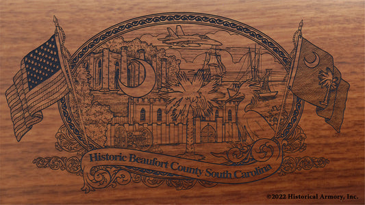Beaufort County South Carolina Engraved Rifle Buttstock