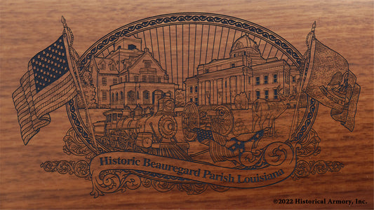 Beauregard Parish Louisiana Engraved Rifle Buttstock