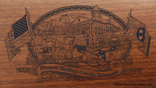 Bedford County Tennessee Engraved Rifle Buttstock