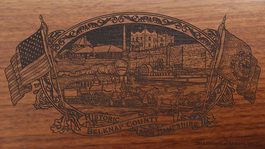 belknap county new hampshire engraved rifle buttstock