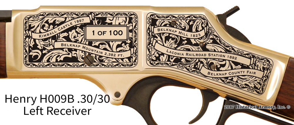 Belknap County New Hampshire Engraved Rifle