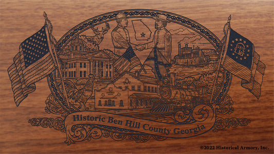 Ben Hill County Georgia Engraved Rifle Buttstock
