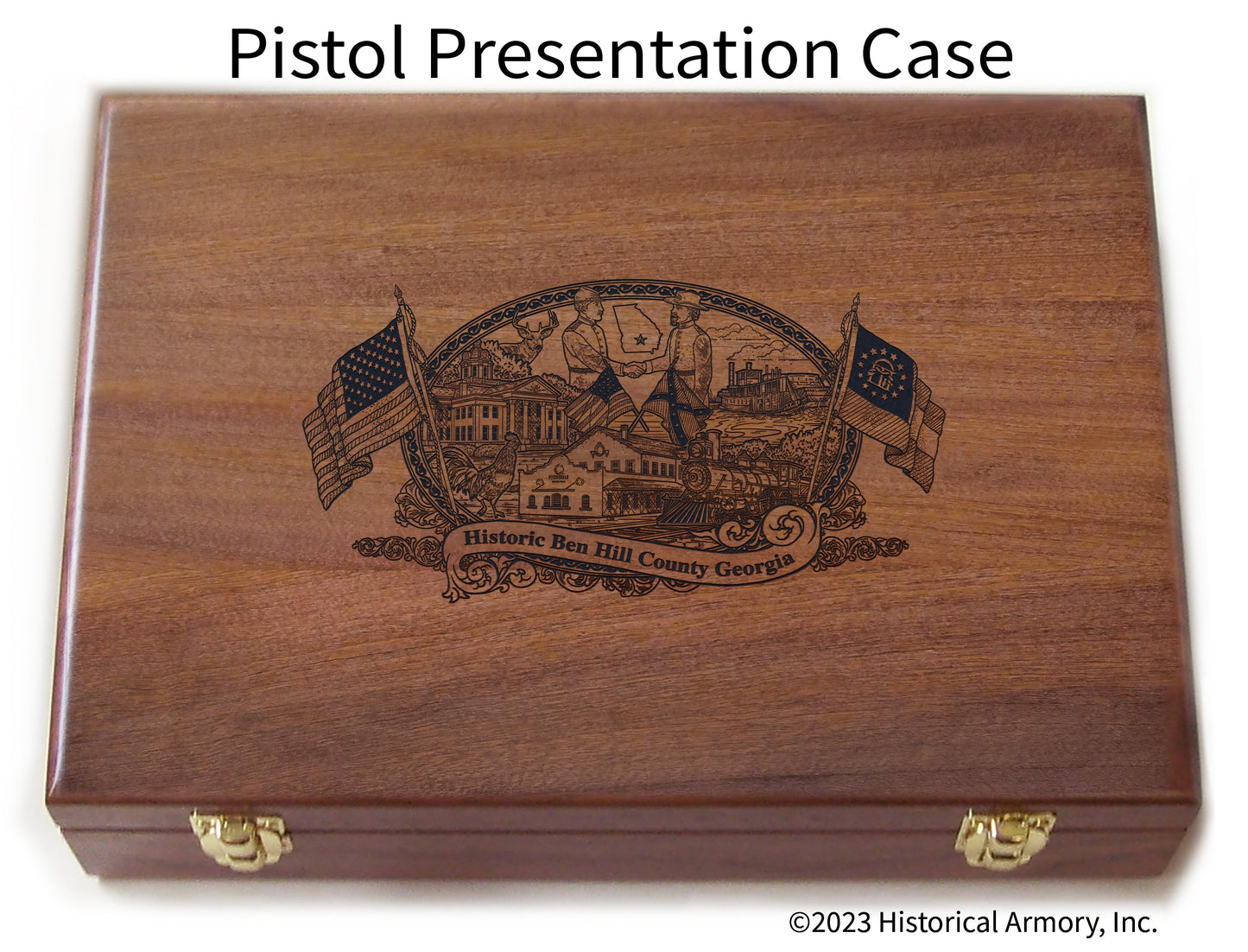 Ben Hill County Georgia Engraved .45 Auto Ruger 1911 Presentation Case