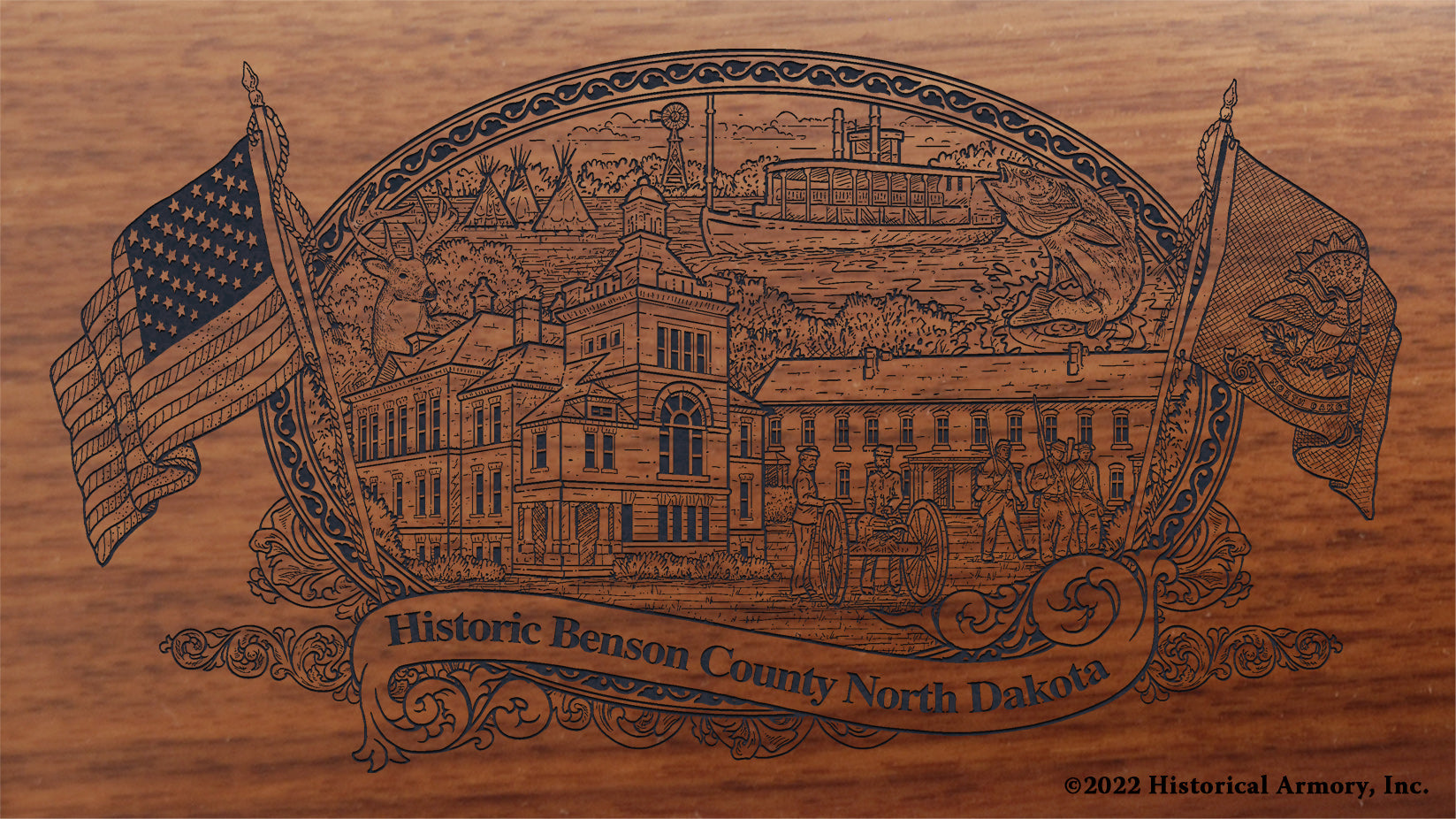 Benson County North Dakota Engraved Rifle – Historical Armory