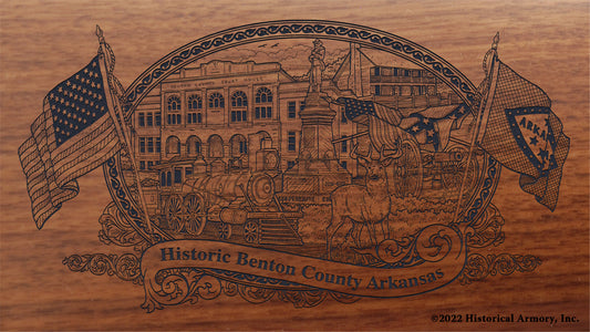 Benton County Arkansas Engraved Rifle Buttstock
