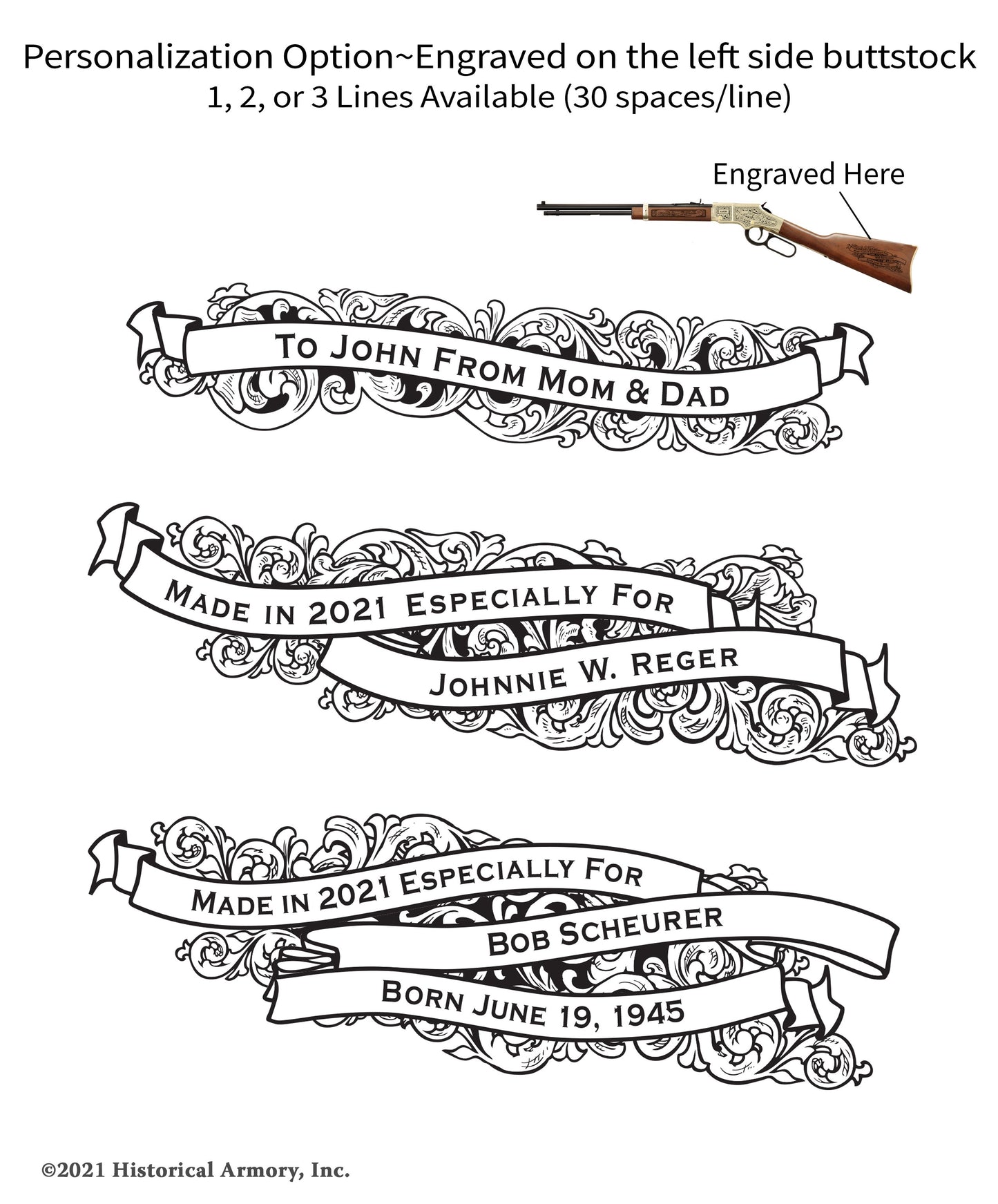 Rockingham County New Hampshire Engraved Rifle