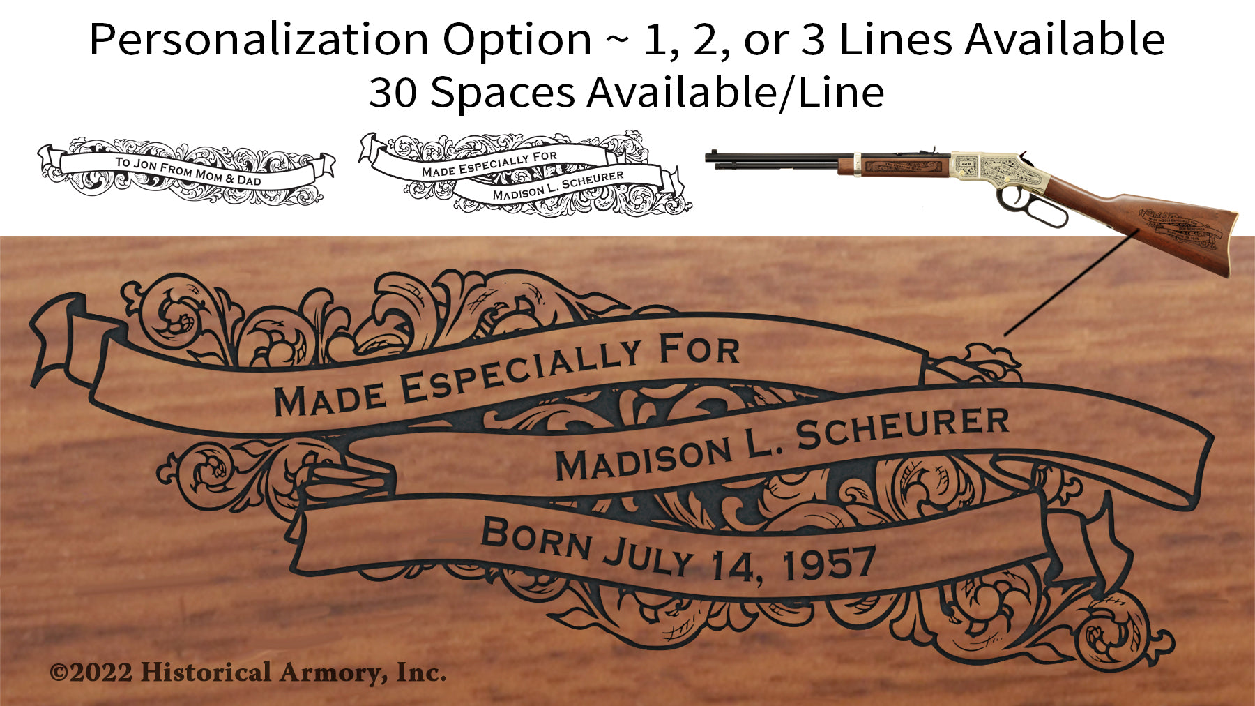 Boundary County Idaho Engraved Rifle Personalization