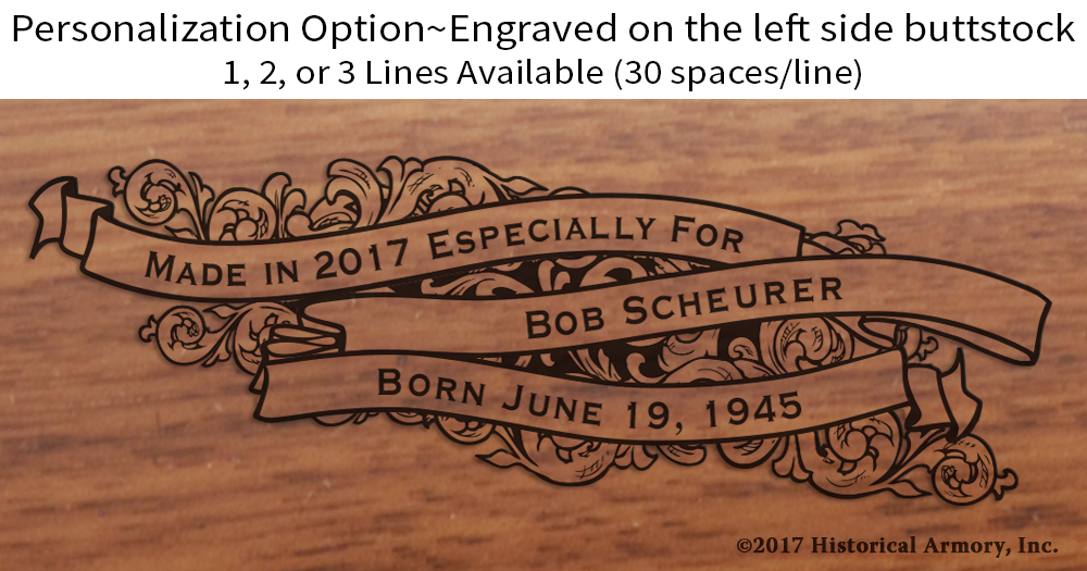 Rutland County Vermont Engraved Rifle