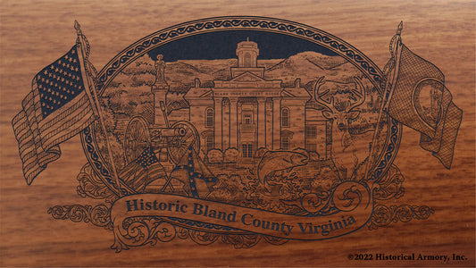 Bland County Virginia Engraved Rifle Buttstock