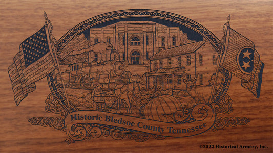 Bledsoe County Tennessee Engraved Rifle Buttstock