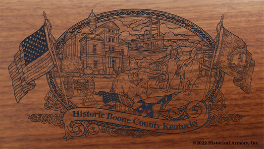 Boone County Kentucky Engraved Rifle Buttstock
