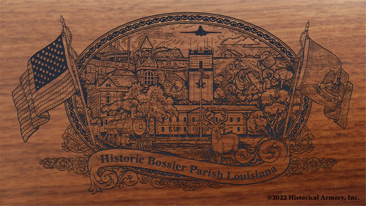 Bossier Parish Louisiana Engraved Rifle Buttstock
