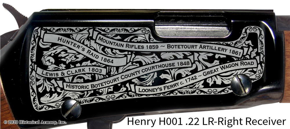 Botetourt County Virginia Engraved Rifle