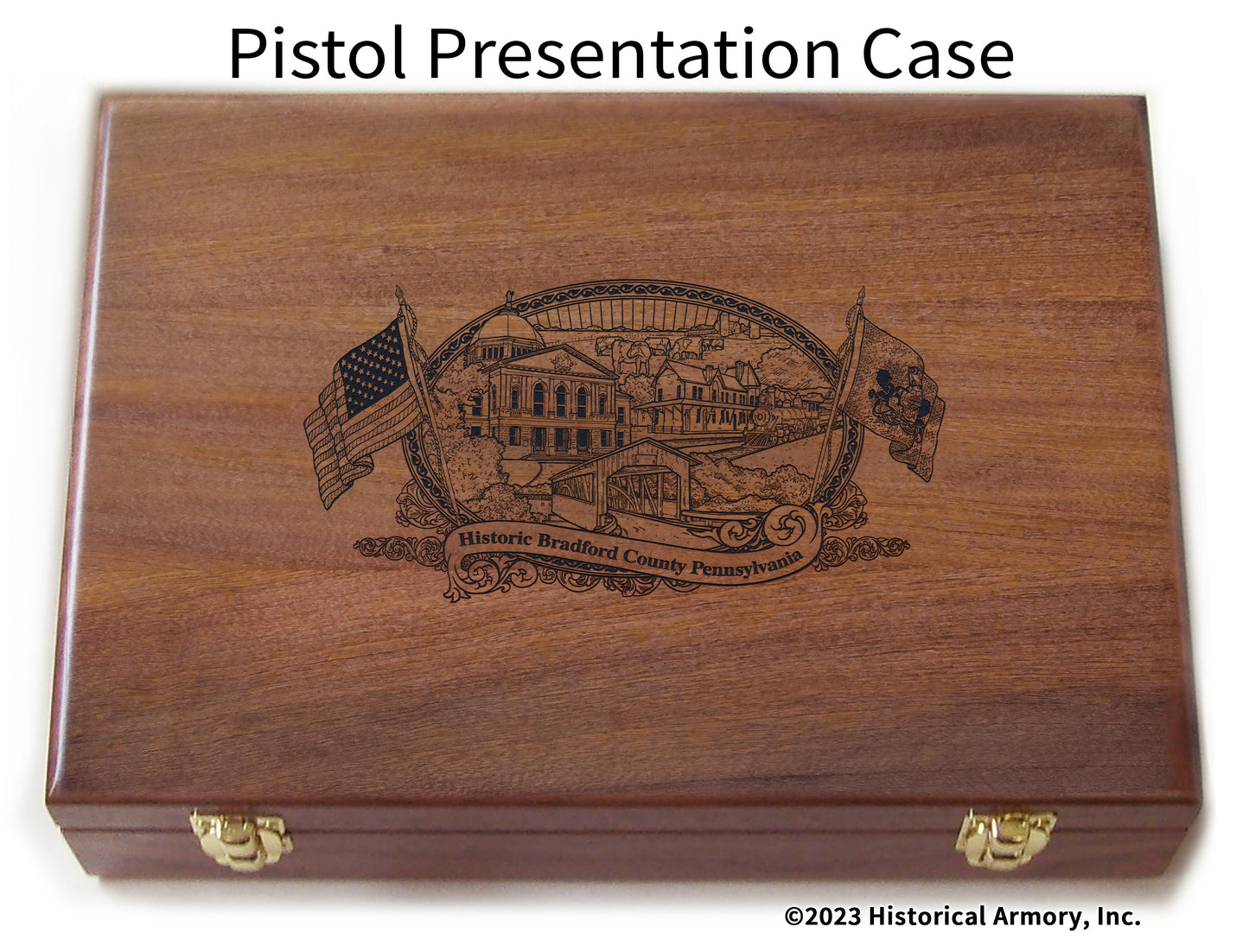 Bradford County Pennsylvania Engraved .45 Auto Ruger 1911 Presentation Case