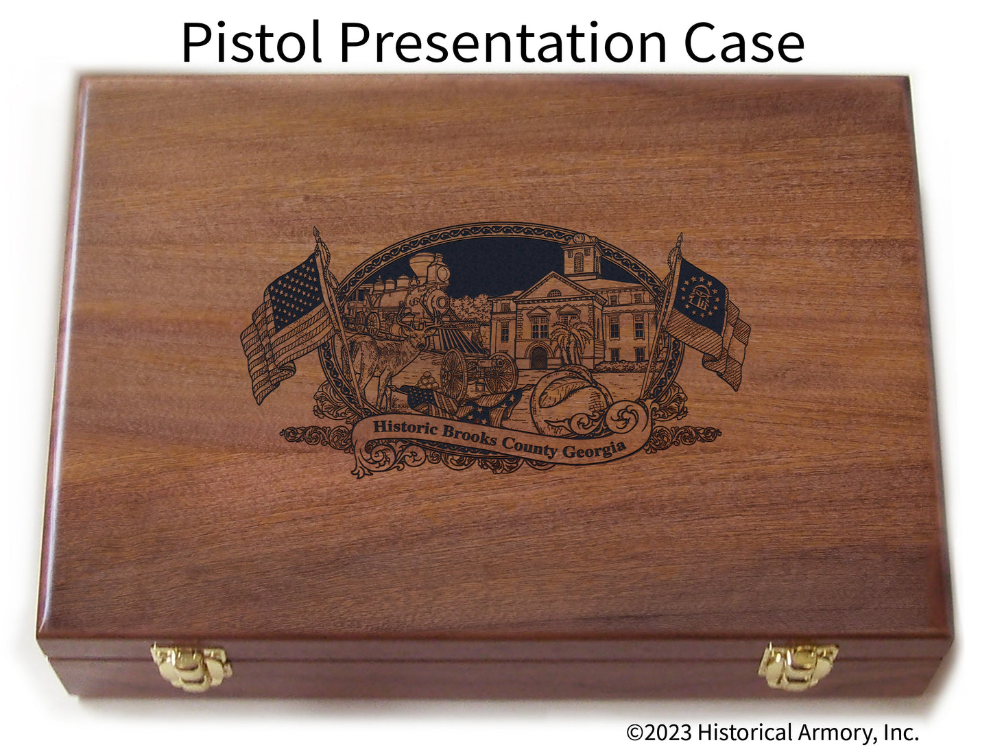 Brooks County Georgia Engraved .45 Auto Ruger 1911 Presentation Case