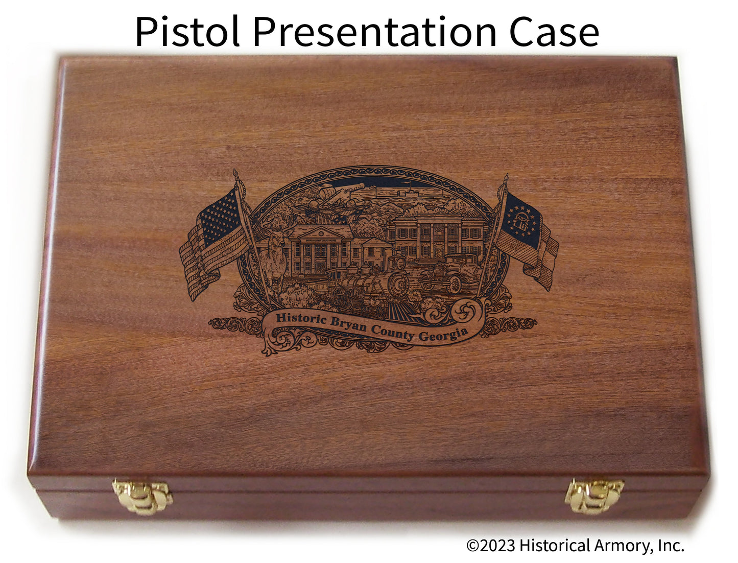 Bryan County Georgia Engraved .45 Auto Ruger 1911 Presentation Case