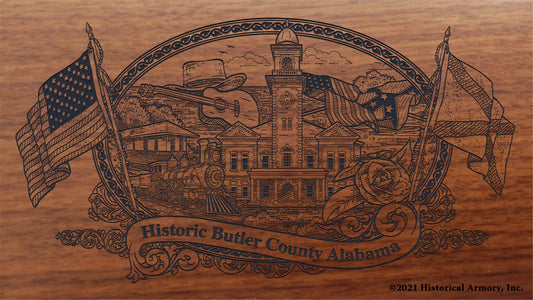 Engraved artwork | History of Butler County Alabama | Historical Armory
