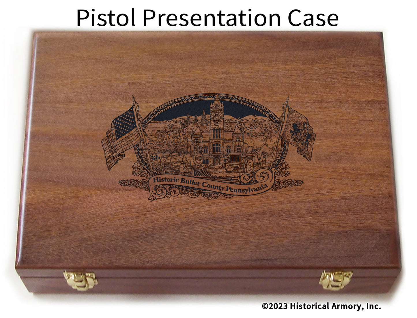 Butler County Pennsylvania Engraved .45 Auto Ruger 1911 Presentation Case